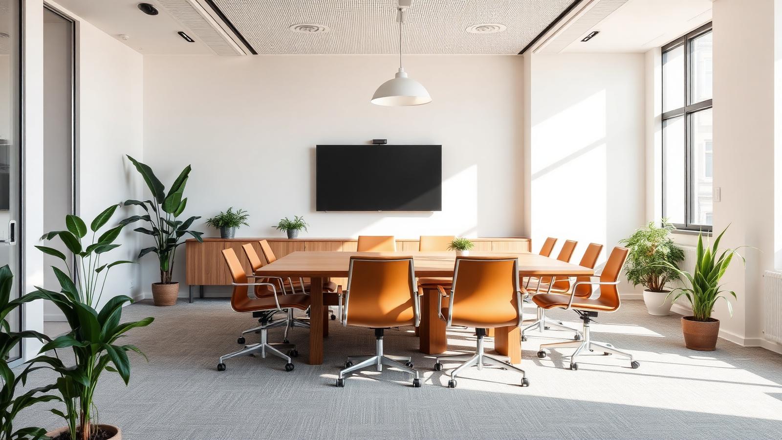 Ambiente de trabalho profissional contemporâneo e bem iluminado